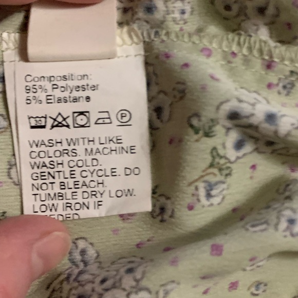 Romwe sage green floral ruffle skirt - Picture 6 of 7